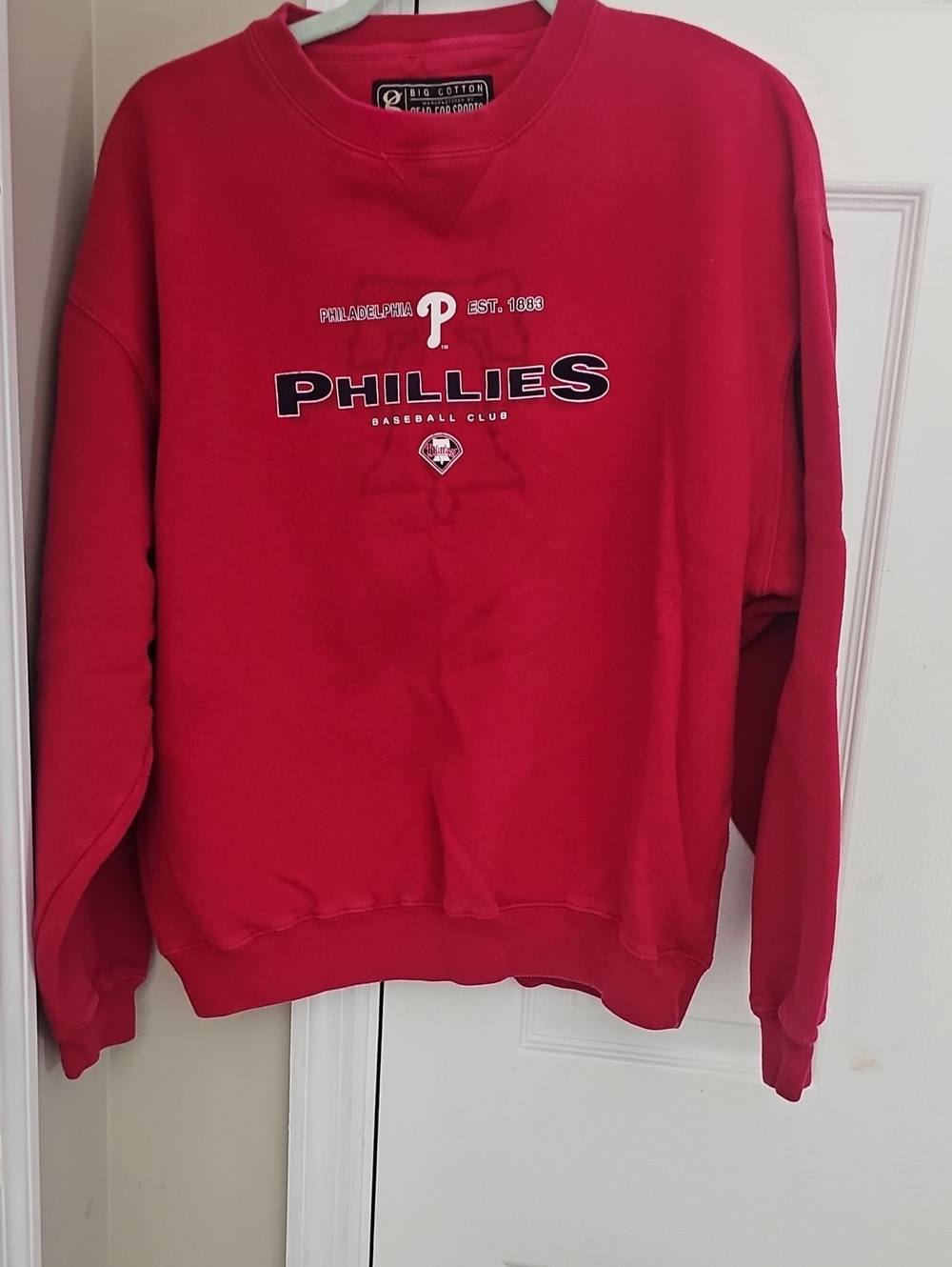 Gear For Vintage Sports Red Phillies Crewneck Sweatshirt